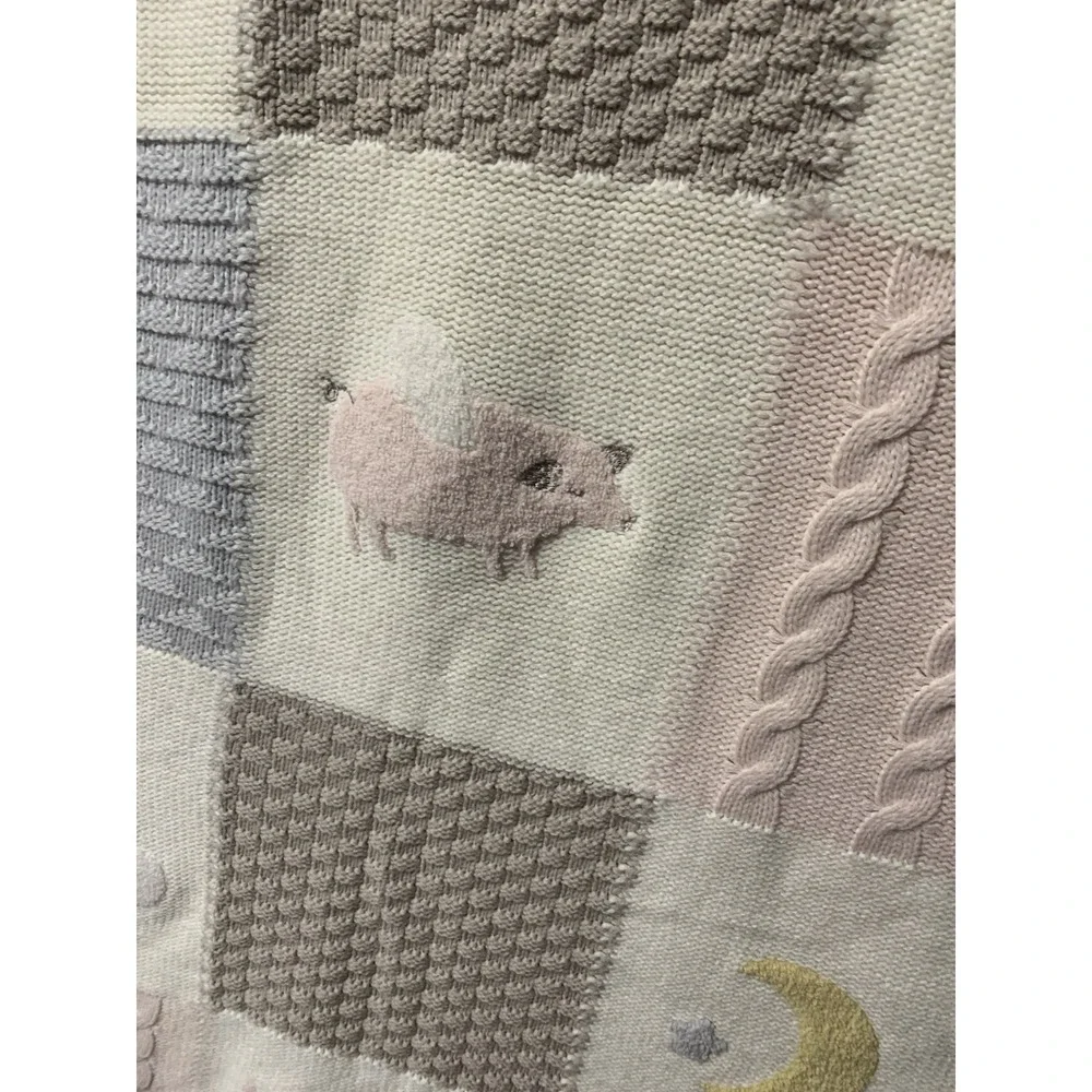 Pottery Barn Kids Heirloom Bunny Stroller Blanket  30